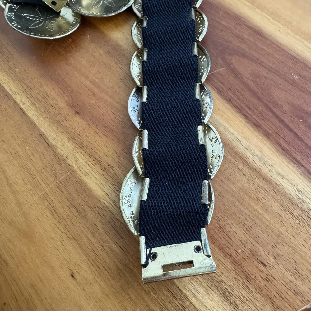 Korea brass metal disc concho‎ elastic belt